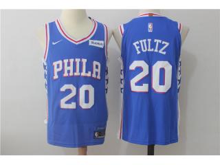 2017-2018 Nike Philadelphia 76ers 20 Markelle Fultz Basketball Jersey Blue Player Edition