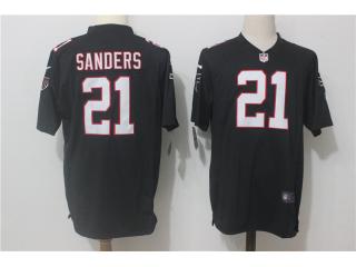 Atlanta Falcons 21 Deion Sanders Football Jersey Legend Black Fan Edition