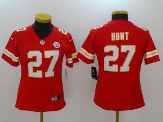 Women Kansas City Chiefs 27 Kareem Hunt Football Jersey Legend Red