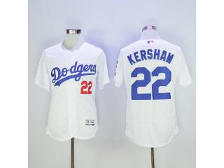 Los Angeles Dodgers 22 Clayton Kershaw Flexbase Baseball Jersey White