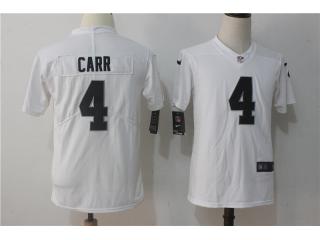 Youth Oakland Raiders 4 Derek Carr Football Jersey Legend White