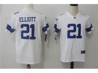 Youth Dallas Cowboys 21 Ezekiel Elliott Football Jersey Legend White