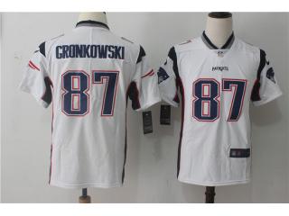 Youth New England Patriots 87 Rob Gronkowski Football Jersey Legend White