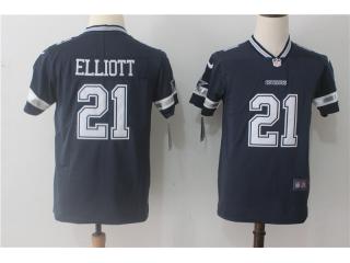 Youth Dallas Cowboys 21 Ezekiel Elliott Football Jersey Legend Navy Blue