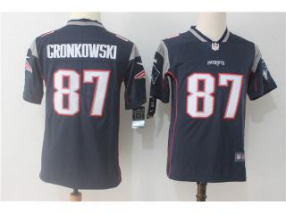 Youth New England Patriots 87 Rob Gronkowski Football Jersey Legend Navy Blue