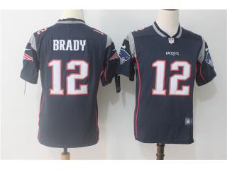 Youth New England Patriots 12 Tom Brady Football Jersey Legend Navy Blue