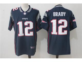 New England Patriots 12 Tom Brady Football Jersey Legend Navy Blue