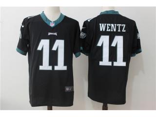 Philadelphia Eagles 11 Carson Wentz Football Jersey Legend Black