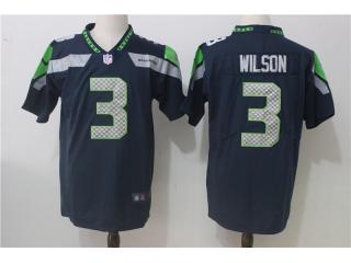 Seattle Seahawks 3 Russell Wilson Football Jersey Legend Navy Blue