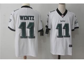 Philadelphia Eagles 11 Carson Wentz Football Jersey Legend White