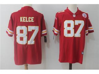 Kansas City Chiefs 87 Travis Kelce Football Jersey Legend Red
