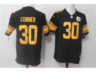 Pittsburgh Steelers 30 James Conner Football Jersey Black Yellow Word