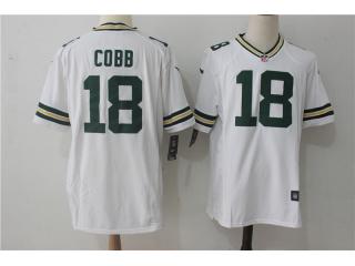 Green Bay Packers 18 Randall Cobb Football Jersey White Fan edition