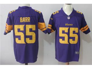 Minnesota Vikings 55 Anthony Barr Football Jersey Legend Purple Yellow Word