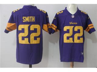 Minnesota Vikings 22 Harrison Smith Football Jersey Legend Purple Yellow Word