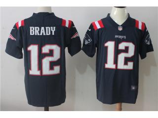 New England Patriots 12 Tom Brady Football Jersey Legend Navy Blue