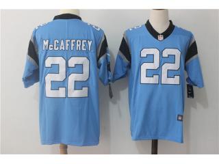 Carolina Panthers 22 Draft McCaffrey Football Jersey Legend Blue