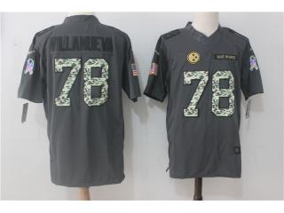 Pittsburgh Steelers 78 Alejandro Villanueva Anthracite Salute To Service Limited Jersey