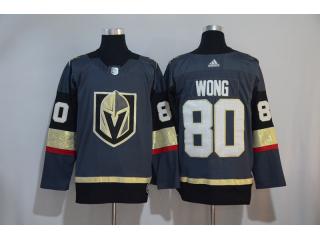 Adidas Vegas Golden Knights 80 Tyler Wong Ice Hockey Jersey Gray