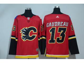 Adidas Calgary Flames 13 Johnny Gaudreau Ice Hockey Jersey Red