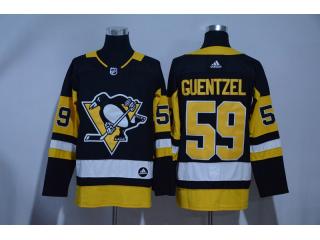 Adidas Pittsburgh Penguins 59 Jake Guentzel Ice Hockey Jersey Black