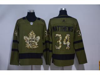 2018 Adidas Toronto Maple Leafs 34 Auston Matthews Ice Hockey Jersey Green