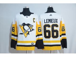Adidas Pittsburgh Penguins 66 Mario Lemieux Ice Hockey Jersey White