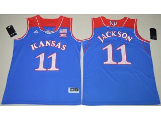 Kansas Jayhawks 11 Josh Jackson College Basketball Jersey Blue
