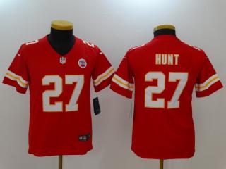 Youth Kansas City Chiefs 27 Kareem Hunt Football Jersey Legend Red