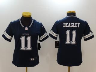 Women Dallas Cowboys 11 Cole Beasley Football Jersey Legend Navy Blue