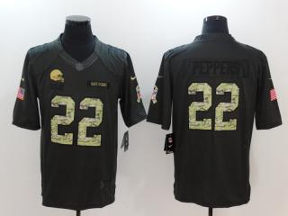 Cleveland Browns 22 Jabrill Peppers Anthracite Salute To Service Limited Jersey