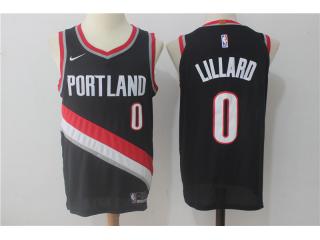 2017 -2018 Nike Portland Trail Blaze 0 Damian Lillard Basketball Jersey Black Player Edition