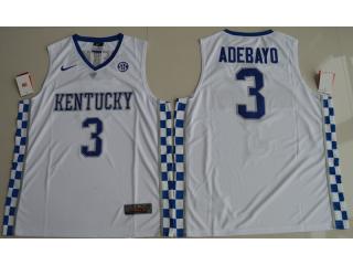 2017 Kentucky Wildcats 3 Edrice Adebayo College Basketball Jersey White