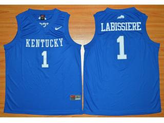 2017 Kentucky Wildcats 1 Skal Labissiere College Basketball Jersey Blue