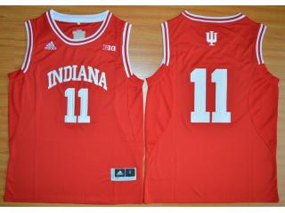 Indiana Hoosiers 11 Isiah ThomasBig 10 Patch NCAA Basketball Jersey Red
