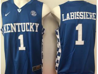 Kentucky Wildcats 1 Skal Labissiere College Basketball Jersey Blue