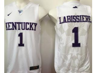 Kentucky Wildcats 1 Skal Labissiere College Basketball Jersey White