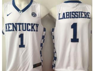 Kentucky Wildcats 1 Skal Labissiere College Basketball Jersey White