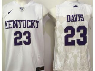 Kentucky Wildcats 23 Anthony Davis College Basketball Jersey White