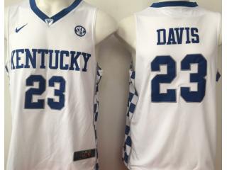 Kentucky Wildcats 23 Anthony Davis College Basketball Jersey White