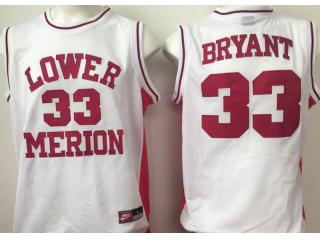 Lower Merion 33 Kobe Bryant College Basketball Jersey White