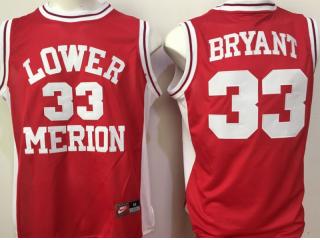 Lower Merion 33 Kobe Bryant College Basketball Jersey Red