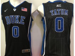 Duke Blue Devils 0 Jayson Tatum College Basketball Jersey Black