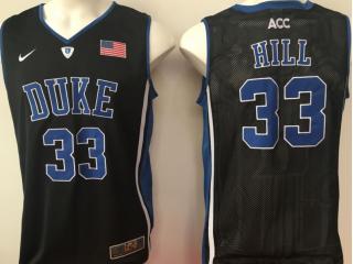 Duke Blue Devils 33 Grant Hill College Basketball Jersey Black