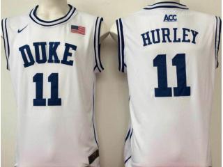Duke Blue Devils 11 Bobby Hurley College Basketball Jersey White