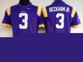 Women LSU Tigers 3 Odell Beckham Jr College Football Jersey Purple