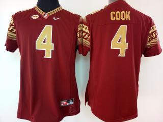 Women Florida State Seminoles 4 Dalvin Cook College Football Jersey Red