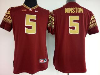 Women Florida State Seminoles 5 Jameis Winston College Football Jersey Red