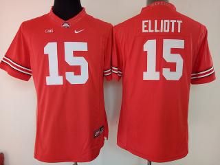 Women Ohio State Buckeyes 15 Ezekiel Elliott College Football Jersey Red