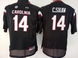 Women South Carolina Gamecocks 14 C.Shaw College Football Jersey Black